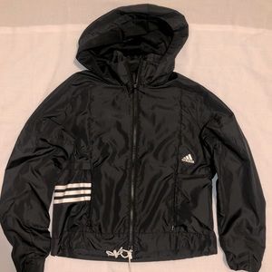 black // adidas // windbreaker jacket